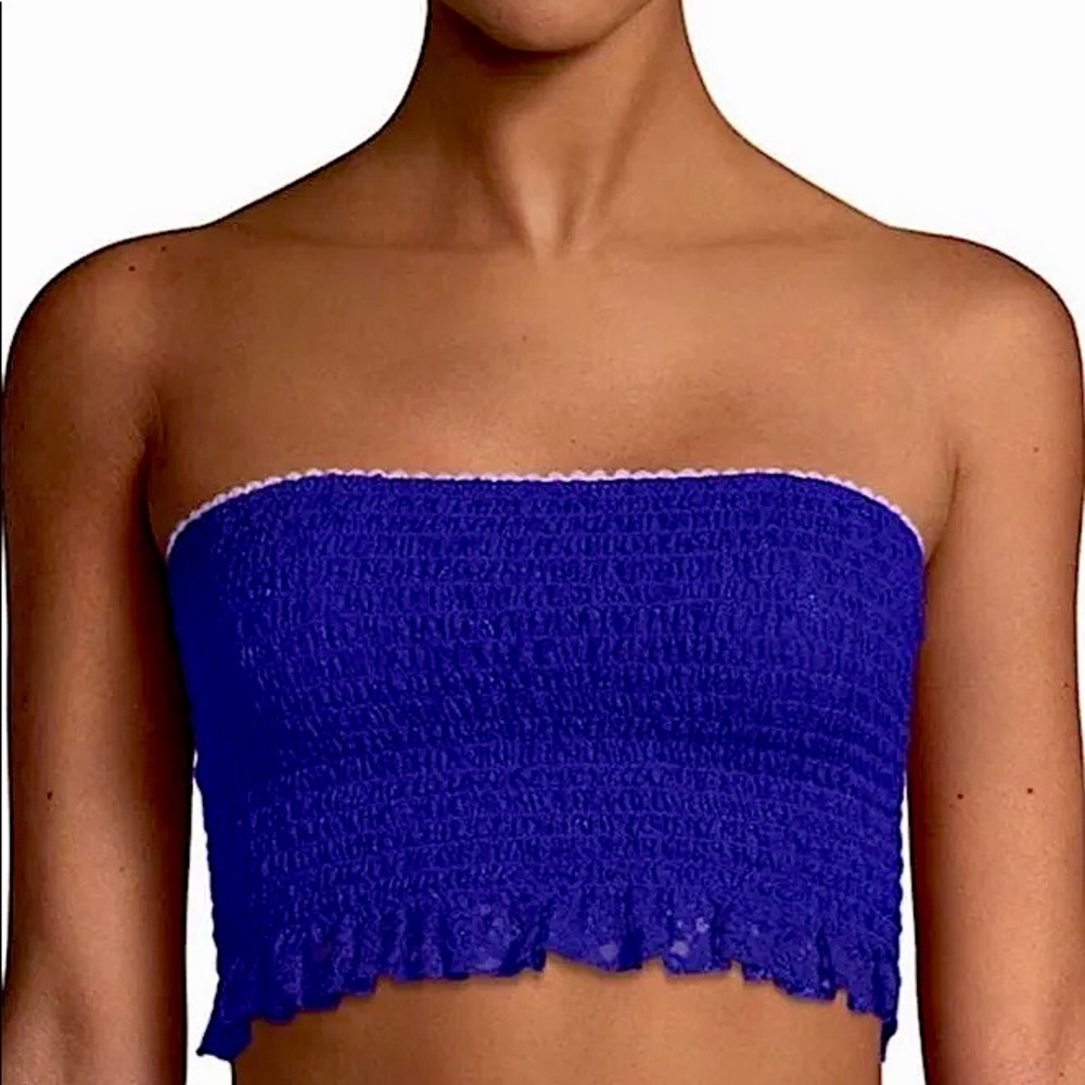 Callie Blue Free People Lace Bandeau Top